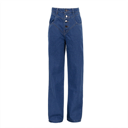 Women's Loose Long Jeans StretchSlim