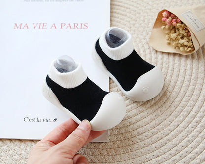 Chaussons Chaussettes, Chaussures Antidérapantes Bébé, Semelle Souple, Couvre-Chaussures d'Intérieur, Pieds