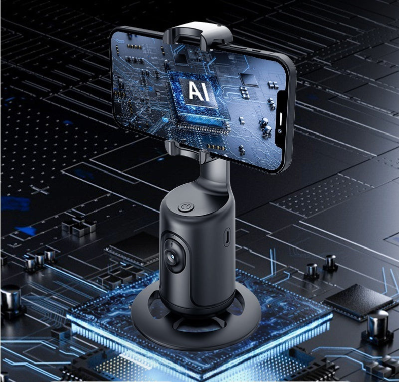 Cardan de suivi de visage automatique 360 Cardan intelligent AI Suivi de visage Support de téléphone automatique pour téléphone intelligent Vidéo Vlog Trépied stabilisateur en direct