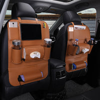 Suministros para el Interior del Coche Plegable Multifuncional de Cuero para el Respaldo del Asiento