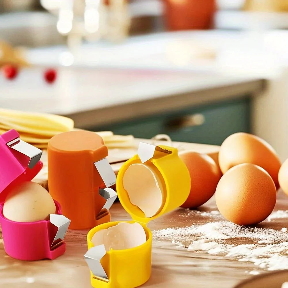 3 Pieces Egg Shell Easy Opener Set