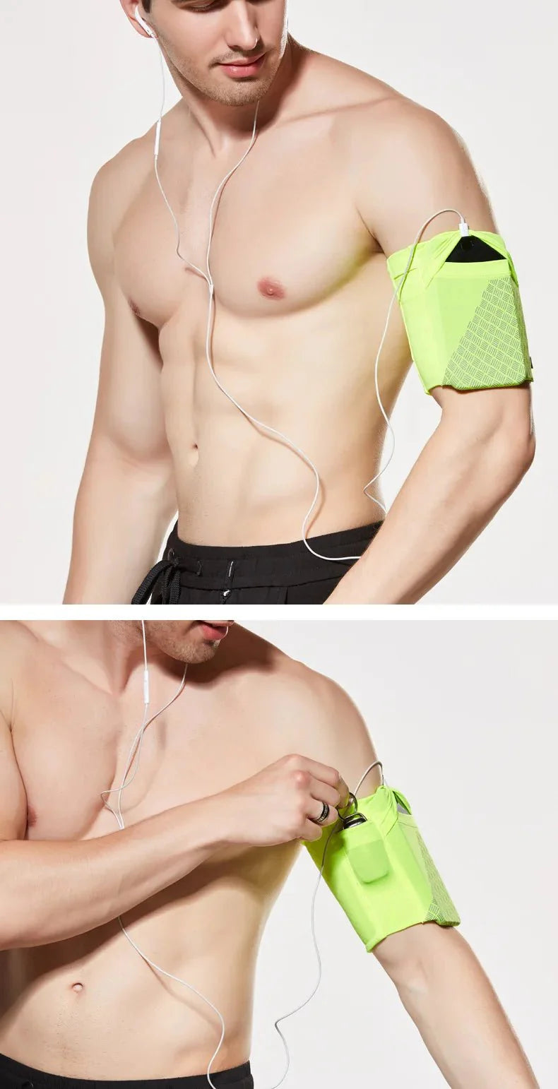 Elastic Running Arm Bag – Anti-Slip with Earphone Hole and Key Pocket