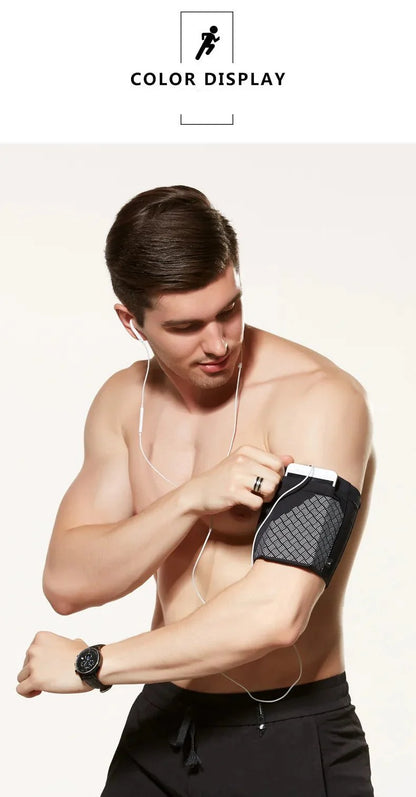 Elastic Running Arm Bag – Anti-Slip with Earphone Hole and Key Pocket