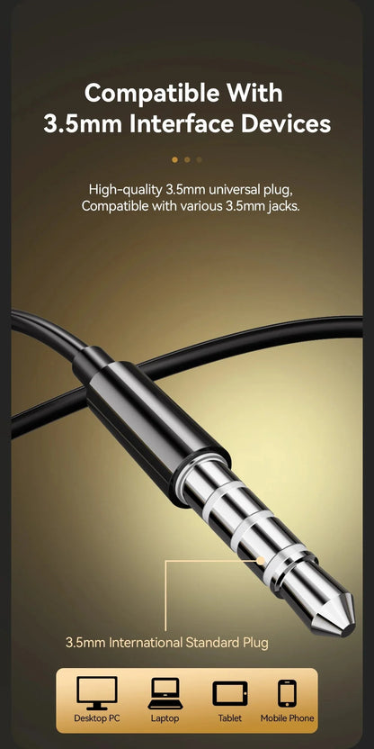 ESSAGER 3.5mm Wired In-Ear Headphones | Built-in Mic and Volume Control