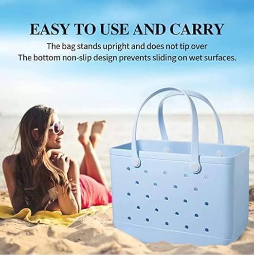 Waterproof EVA Beach Tote Bag Large Sandproof Washable Travel Carryall