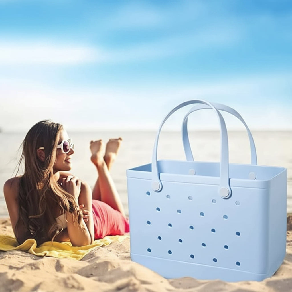 Waterproof EVA Beach Tote Bag Large Sandproof Washable Travel Carryall