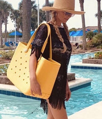 Waterproof EVA Beach Tote Bag Large Sandproof Washable Travel Carryall