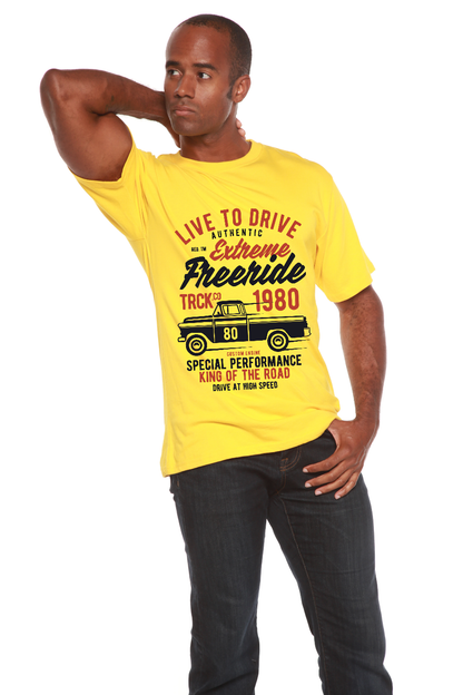 T-shirt graphique à manches courtes Extreme Freeride en viscose de bambou et coton biologique pour homme