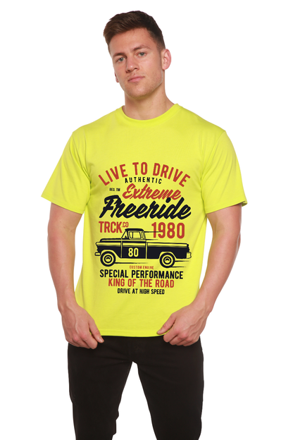 T-shirt graphique à manches courtes Extreme Freeride en viscose de bambou et coton biologique pour homme