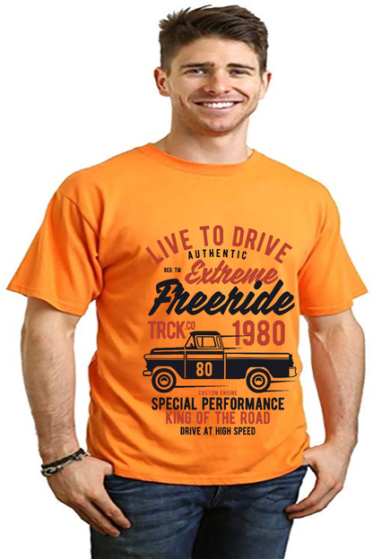 T-shirt graphique à manches courtes Extreme Freeride en viscose de bambou et coton biologique pour homme