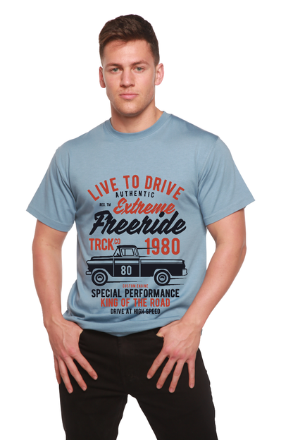 T-shirt graphique à manches courtes Extreme Freeride en viscose de bambou et coton biologique pour homme