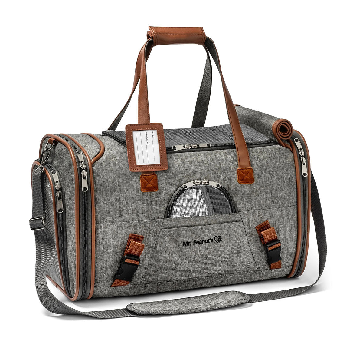 Sac de transport pour animaux de compagnie de taille standard, homologué pour les compagnies aériennes, série Or, par Mr. Peanut