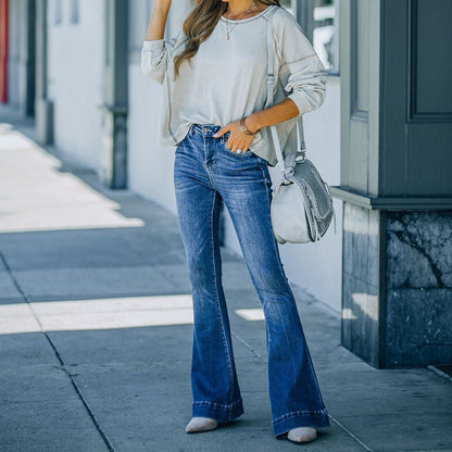 Temperament Slender Flared Women's Jeans