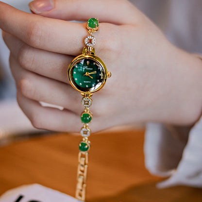 Chalcedony Jade Quartz Watch