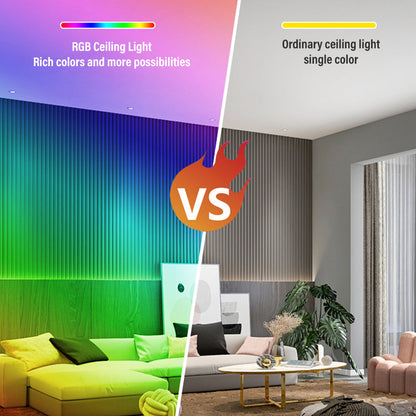 Lámpara de techo Bluetooth inteligente RGB colorida con música