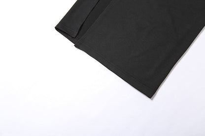 Back Mesh Pierced Air Quality Temperament Slit Dress