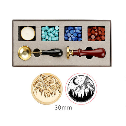 Ensemble complet de coffrets cadeaux avec tête de sceau en cire