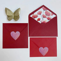 Love Heart Laser Valentine's Day Closure Sticker