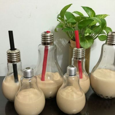 Jarrón de cristal transparente con forma de bombilla, creativo y con envío gratuito