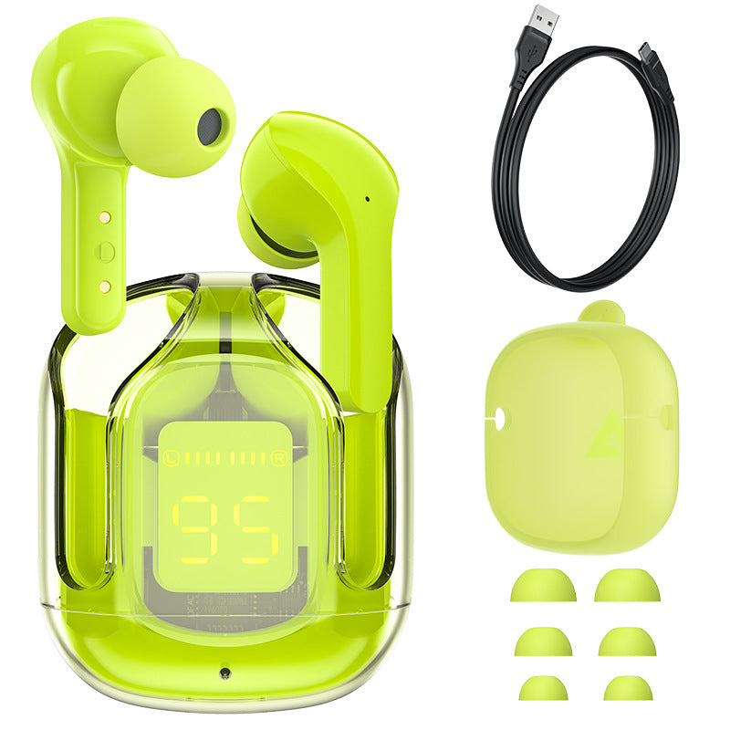 Mini auriculares inalámbricos Bluetooth con pantalla digital LED de alimentación