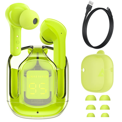 Mini auriculares inalámbricos Bluetooth con pantalla digital LED de alimentación