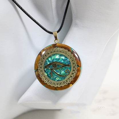 Pendentif personnalisé en gravier de cristal naturel pour hommes et femmes