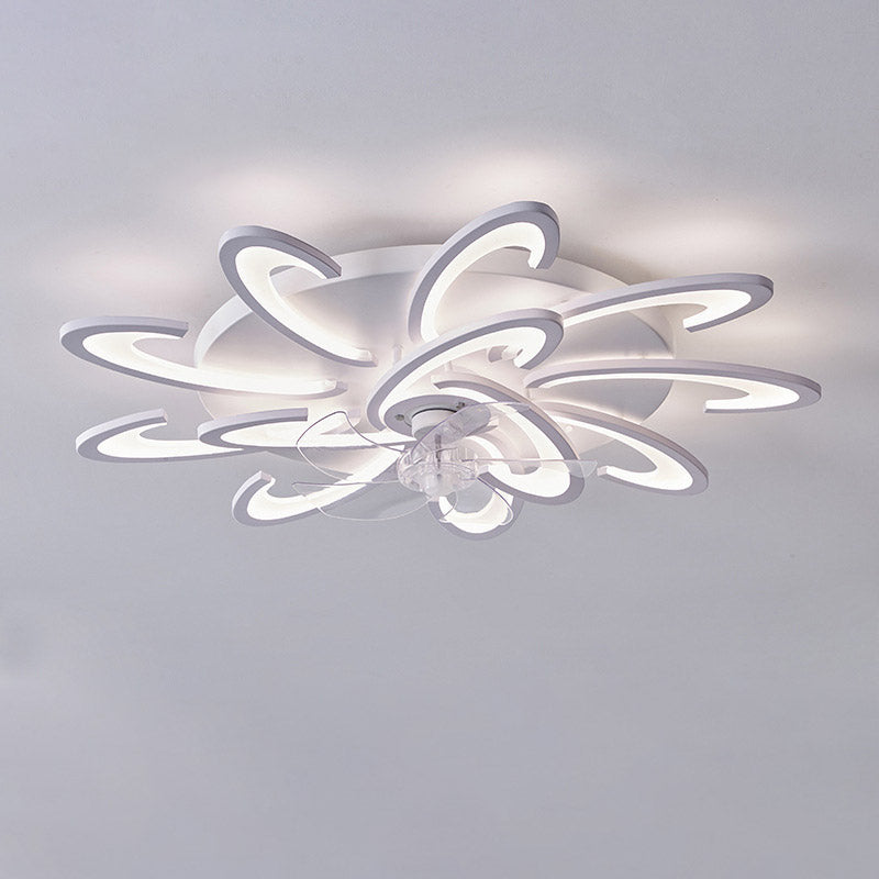 Lámpara de techo con ventilador moderna y sencilla para dormitorio, silenciosa, para sala de estar