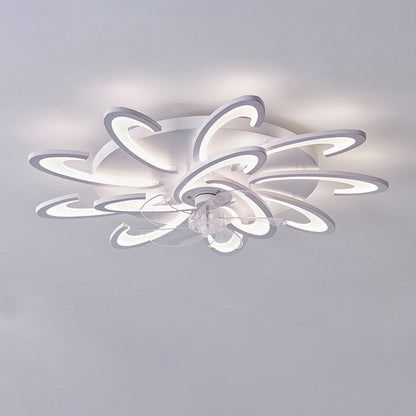 Lámpara de techo con ventilador moderna y sencilla para dormitorio, silenciosa, para sala de estar