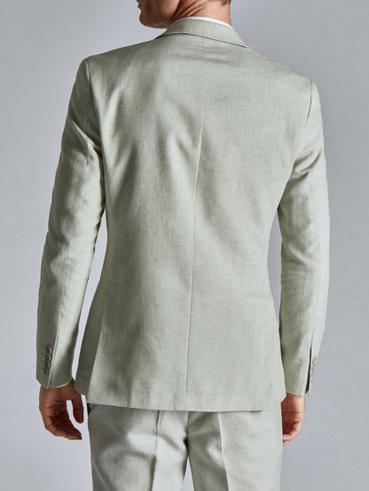 Men's Classic Solid Color Blazer And Pants Set