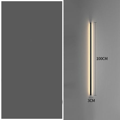 Simple Modern Minimalist Long Strip Living Room Grille Wall Lamp