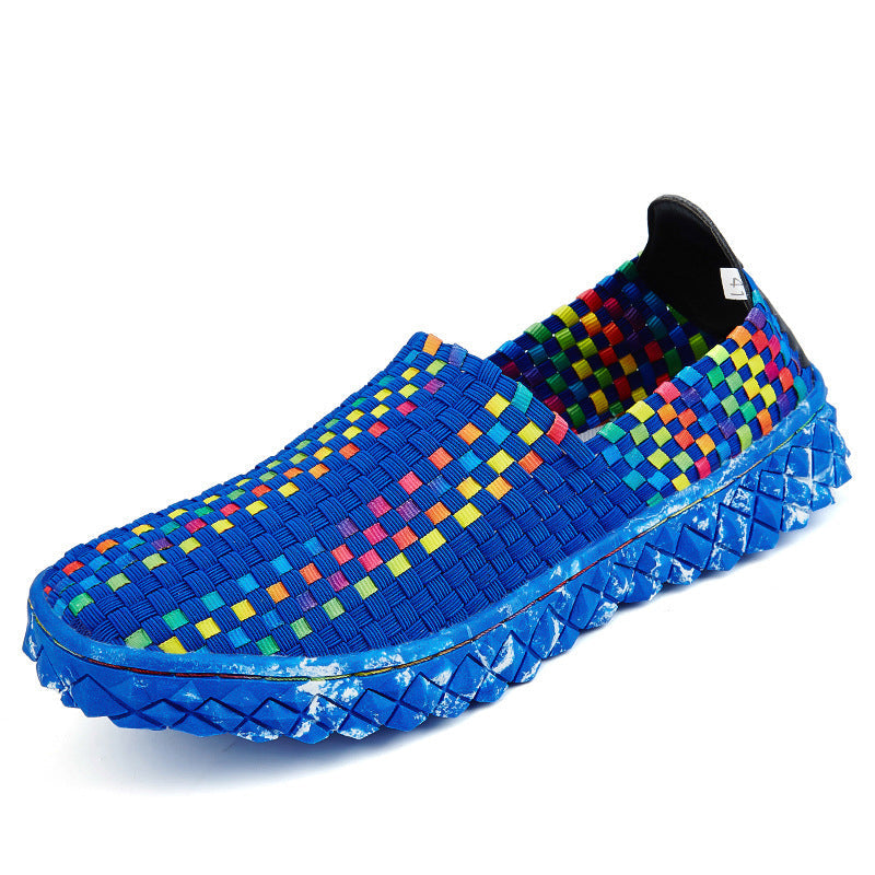 Chaussures tressées Homme Chaussures de sport décontractées Mocassins élastiques