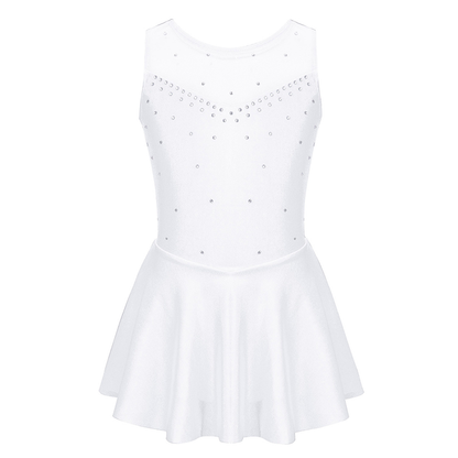 Girls Figure Skating Performance Wear Sleeveless Skirt