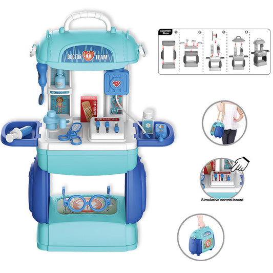 Valise de table d'équipement médical Jouets de maison de jeu pour enfants d'âge préscolaire