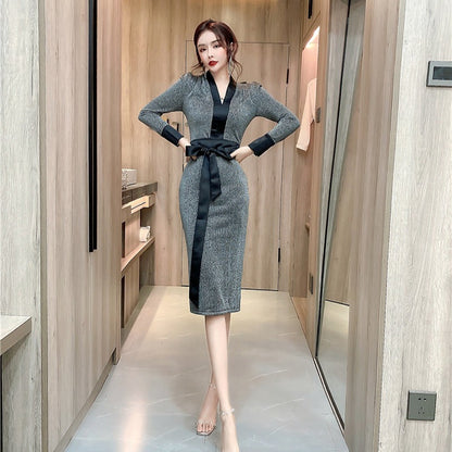 Slim-fit Wrap Hip-waist One-step Skirt