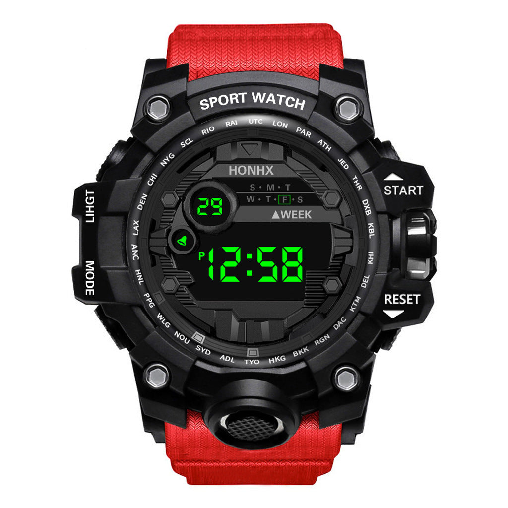 Men's Waterproof Sports Watch – Multifunctional Luminous Electronic