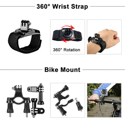 Accessoires pour caméra de sport : ensemble de neuf pièces