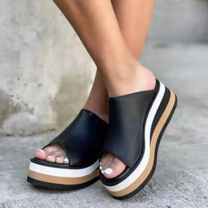 Sandalias de cuña para mujer, tallas grandes, informales