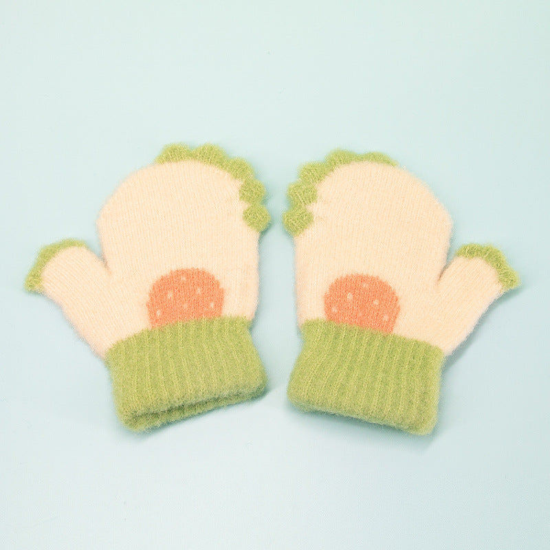 Gants d'hiver en laine pour enfants pour la chaleur