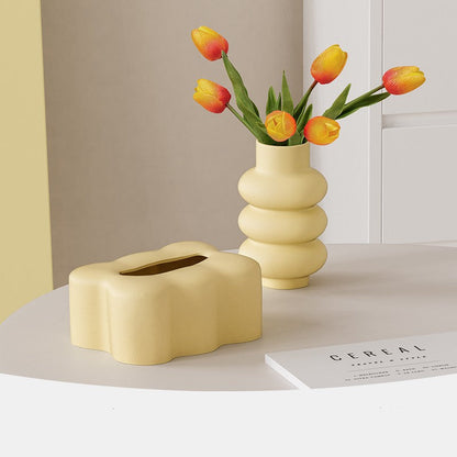 Creative Living Room Table End Table Storage Ceramic Extractor Box