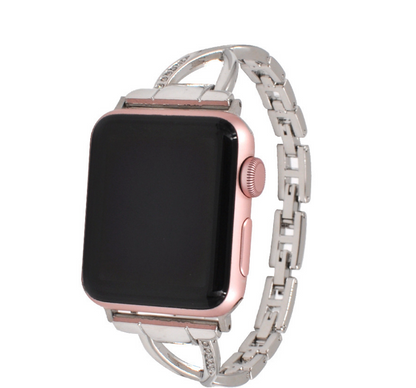 X-Shape Stainless Steel Apple Watch Band – Luxury Metal Strap for All Series