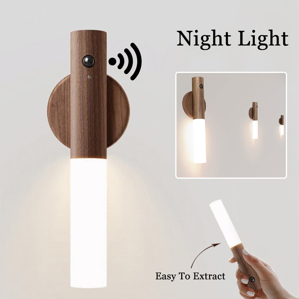 Motion Sensor LED Night Light – Magnetic Auto Wall Light for Home Safety