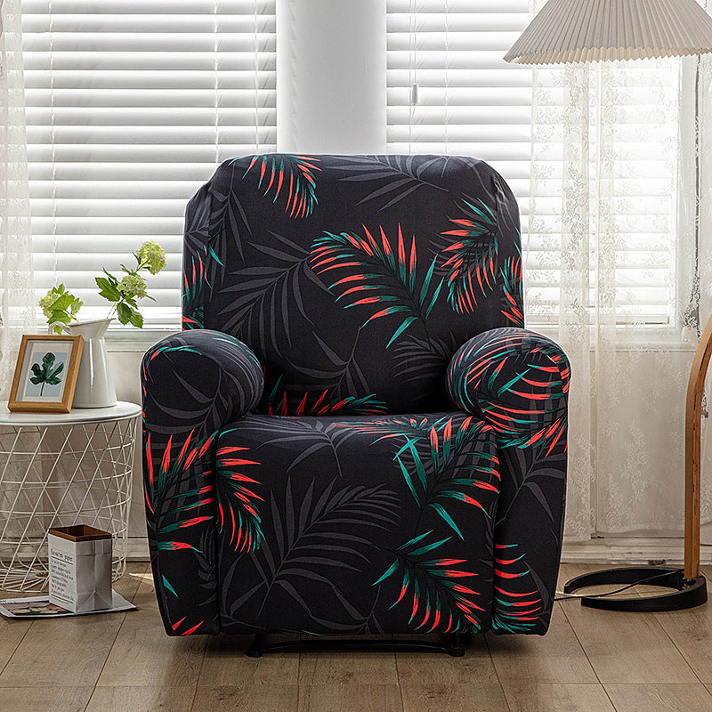 Housse de fauteuil inclinable tout compris en tissu imprimé extensible, 1 place