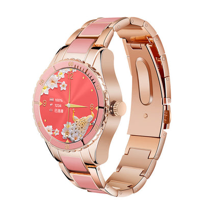 Montre Intelligente Femme Appel Bluetooth Lecteur de Musique Fréquence Cardiaque Bracelet de Sport