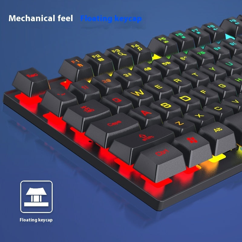 Clavier Filaire Lumineux Accessoires pour Ordinateur de Bureau et Portable