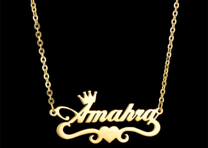 Nouveau produit créatif Collier de clavicule Lettre d'amour anglaise