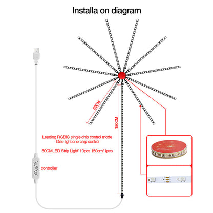 Running Water Lamp With USB Fireworks Set Bare Board