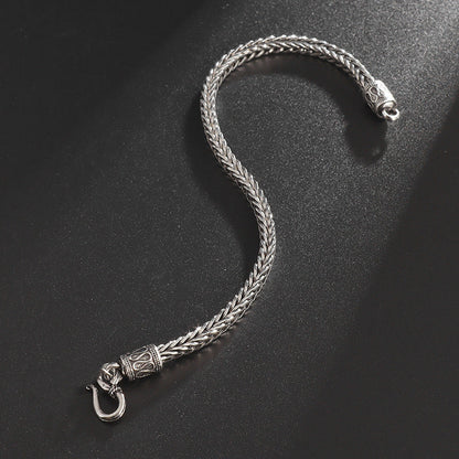 Bracelet personnalisé de style rétro en acier inoxydable pour hommes
