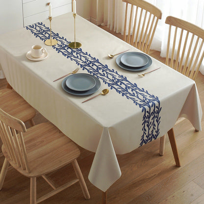 Printed Check Thickened Round Table Wash Free