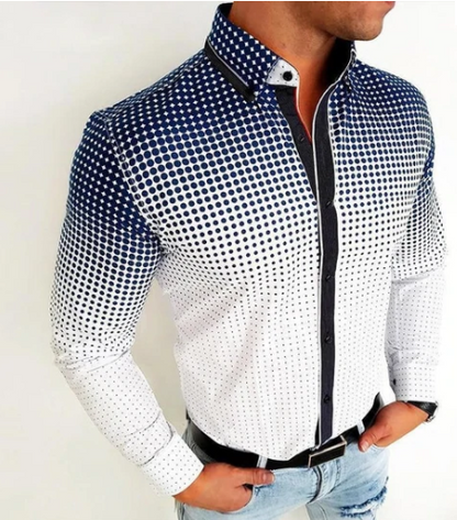 Men's Long-sleeved Shirt Plus Size Thin Top