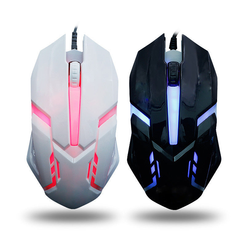 Souris filaire d'ordinateur E-sport Lumière respirante colorée Lumineuse USB Bureau Gaming